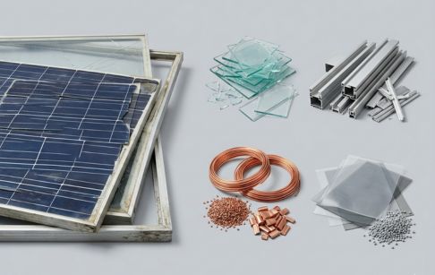 Quels matériaux sont récupérés lors du recyclage des panneaux photovoltaïques?