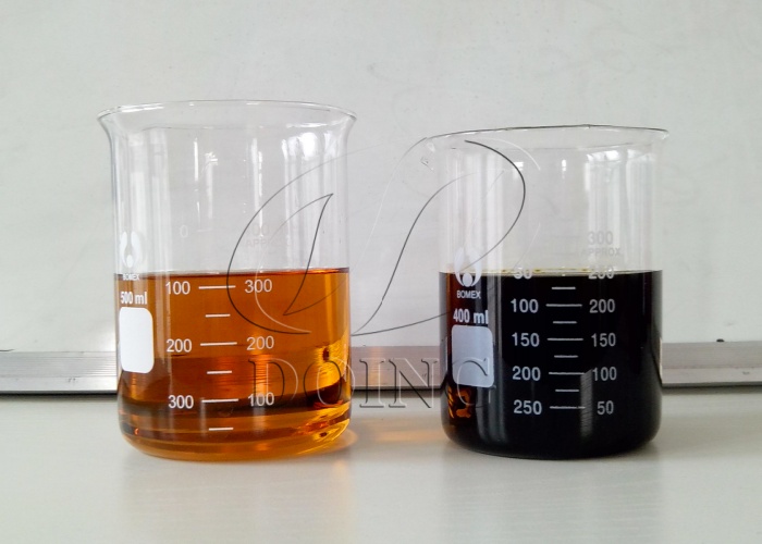 Huile de pyrolyse obtenue à partir d'une machine de pyrolyse