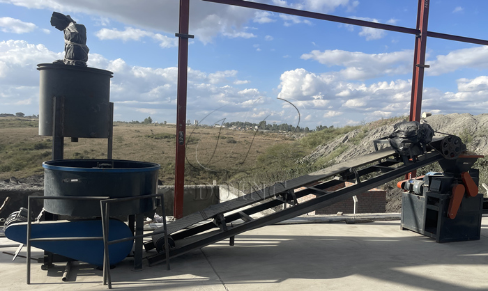 Briqueteuse de noir de carbone Ligne de recyclage des pneus par pyrolyse en huile DOING