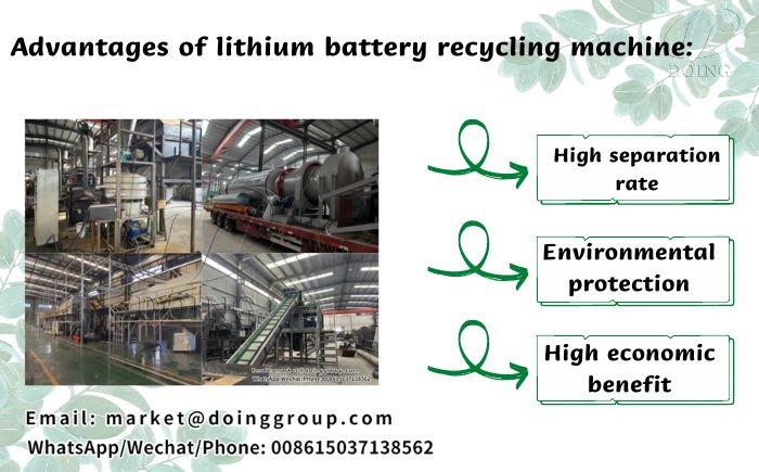 Équipement de recyclage de batteries au lithium