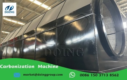 Commande d'une machine de production continue de charbon de bois DOING de 2 t/h à Taïwan, Chine