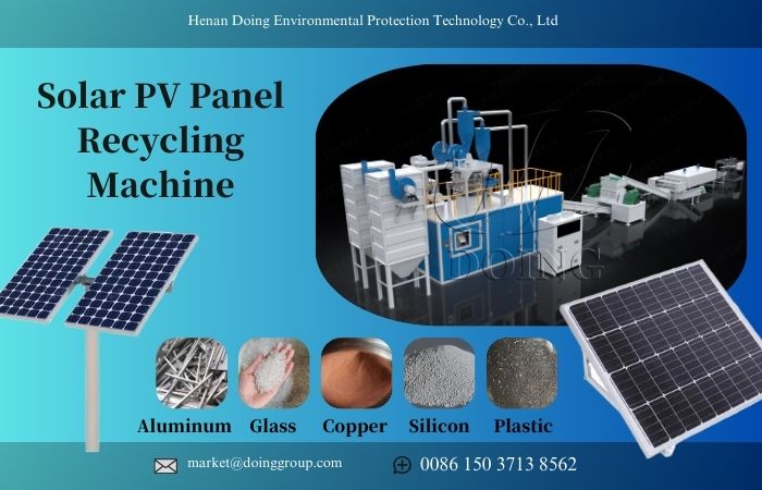 machine de recyclage de panneaux solaires