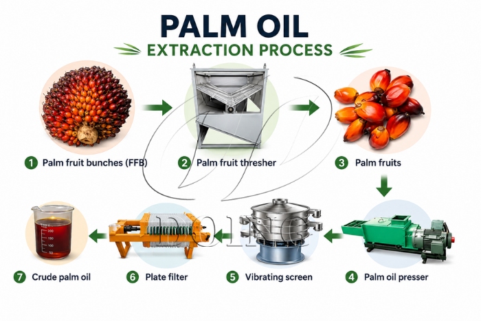 Machine de production d'huile de palme