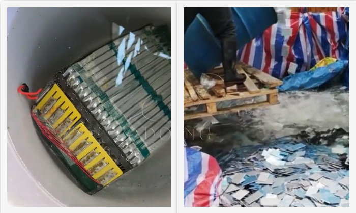 Équipement de recyclage de batteries au lithium