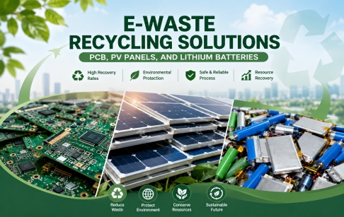 Solutions de recyclage des déchets électroniques : cartes de circuits imprimés (PCB), panneaux photovoltaïques et batteries au lithium
